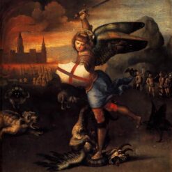 St. Michael" by Raphael | High Renaissance Religious Oil Painting (1503-1505)