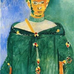 Henri Matisse Inspired Portrait – 'Standing Moroccan in Green' (1913) – Hand-Painted Oil on Canvas Reproduction