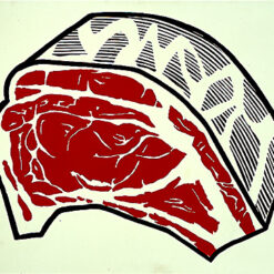 Roy Lichtenstein 'Standing Rib' Still Life – Pop Art Oil Painting on Canvas for Contemporary Walls