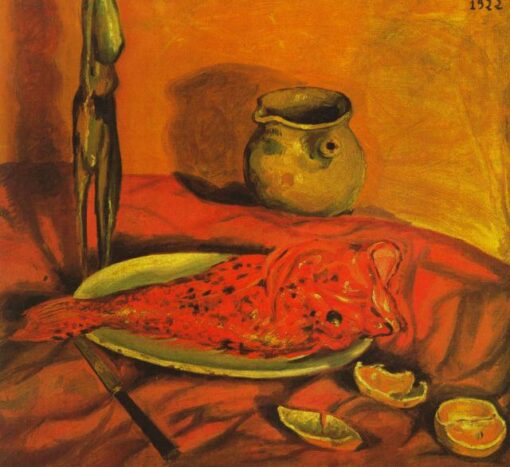 Still Life (Pulpo y Scorpa) Inspired by Salvador Dali – Expressionism Oil on Canvas