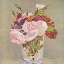 Oil Painting Inspired by Edouard Manet: Still Life with Flowers (1880) on Canvas