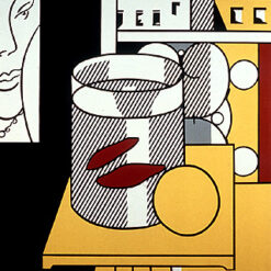 Custom Oil Painting Inspired by Roy Lichtenstein – 'Still Life with Goldfish' (1974) – Pop Art Canvas Reproduction