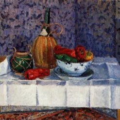 Still Life with Peppers" (1899) – Classic Camille Pissarro Oil Painting, Impressionist Still Life