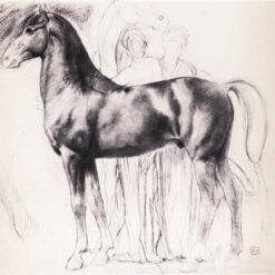 Edgar Degas Study for Semiramis Building Babylon – Impressionism Pencil and Stump Sketch Reproduction (1861)