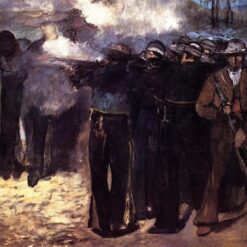 Study for 'The Execution of Emperor Maximilian' – Inspired by Edouard Manet (1867) Historical Oil Painting