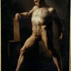 Romanticism Nude: Study of a Man by Théodore Géricault – Oil Painting Reproduction on Canvas