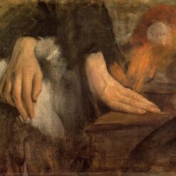 Impressionist Study of Hands by Edgar Degas – 1860 Oil on Canvas Reproduction