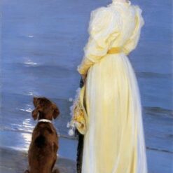 Peder Severin Kroyer – 1892 "Summer Evening at Skagen" | Realist Genre Painting Reproduction