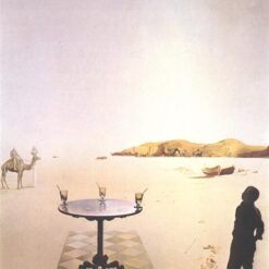 Surrealist Landscape Oil Painting Inspired by Salvador Dali’s "Sun Table" – Captivating Art for Modern Spaces