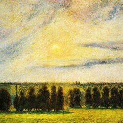 Sunset at Eragny" – Camille Pissarro, 1890, Oil on Canvas