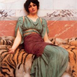 Sweet Dreams by John William Godward | 1901 Neoclassical Oil Portrait Painting