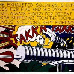 Roy Lichtenstein 'Takka Takka' Pop Art Oil Painting – Customizable Canvas Wall Art for Modern Homes
