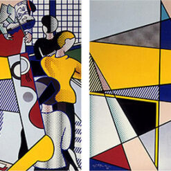 Roy Lichtenstein 'Tel Aviv Mural' Pop Art – Customizable Magna & Oil Canvas Painting
