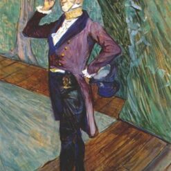 Post-Impressionist Portrait of Henry Samary by Henri de Toulouse-Lautrec – 1889 Oil on Canvas