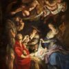 Adoration of the Shepherds – Rubens' 1608 Baroque Oil Painting on Canvas – Elegant Religious Artwork for Collectors