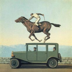 The Anger of Gods Inspired by René Magritte – 1960 Surrealist Symbolic Oil Painting, Canvas (61x50 cm)