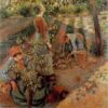 The Apple Pickers" – 1886 Pointillist Painting by Camille Pissarro