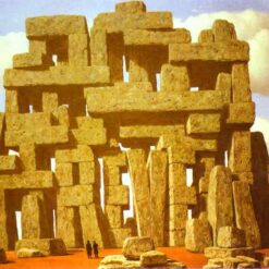 The Art of Conversation Inspired by René Magritte – 1950 Surrealist Symbolic Oil Painting, Canvas (81x65 cm)