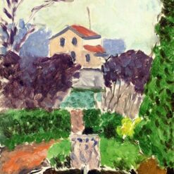 Henri Matisse Inspired Landscape – 'The Artist's Garden at Issy-les-Moulineaux' (1918) – Hand-Painted Oil on Canvas Reproduction