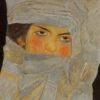 Expressionist Portrait Oil Painting 'The Artist's Sister, Melanie' – Egon Schiele 1908 Inspired Art