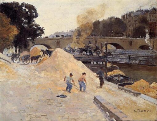 ” Paysage parisien : les rives de la Seine, le pont Marie » de Camille Pissarro – 1875
