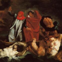 The Barque of Dante" by Paul Cézanne (1870) | Romanticism Oil on Canvas – Literary Art Piece