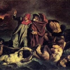 The Barque of Dante – Inspired by Delacroix's Masterpiece, Édouard Manet (1854) Literary Oil Painting Reproduction