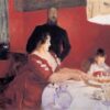 John Singer Sargent 'The Birthday Party' Impressionism Genre Painting – Fine Art Reproduction on Canvas
