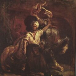 Romanticism & Orientalism: The Blacksmith's Signboard by Théodore Géricault – Oil on Wood Painting Reproduction