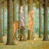The Blank Signature Inspired by René Magritte – 1965 Surrealist Symbolic Oil Painting, Canvas (81x65 cm)
