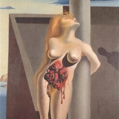 The Bleeding Roses – Surrealism-Inspired Nude Painting by Salvador Dali
