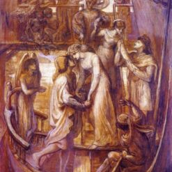 Symbolic Love – The Boat of Love by Dante Gabriel Rossetti, Romantic Oil on Canvas