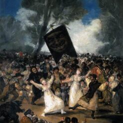 The Burial of the Sardine (Corpus Christi Festival) by Francisco Goya - 1812-1814, Oil Painting on Canvas