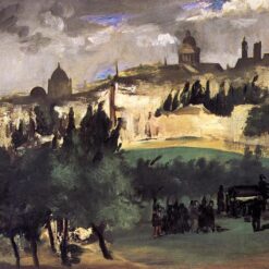 The Burial – Inspired by Edouard Manet (c. 1867) Realist Genre Oil Painting