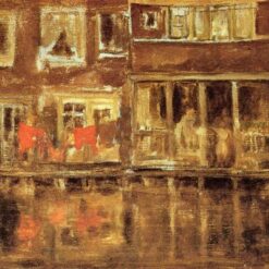 The Canal by James Whistler - 1889 Tonalism Cityscape Oil Painting, Famous Artist Artwork