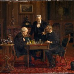 The Chess Player by Thomas Eakins – Handcrafted Realist Genre Art Reproduction