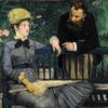 Oil Painting Inspired by Edouard Manet’s The Conservatory – Elegant Portrait Art on Canvas