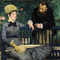 Oil Painting Inspired by Edouard Manet’s The Conservatory – Elegant Portrait Art on Canvas