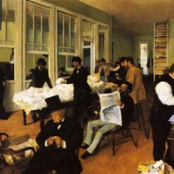 A Cotton Office in New Orleans – 1873 Edgar Degas Impressionist Painting for Sale