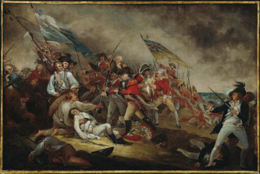 Neoklassizistisches Meisterwerk – „Der Tod von General Warren am Bunker Hill“, 1786, von John Trumbull