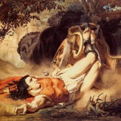 The Death of Hippolytus – Mythological Oil Painting by Sir Lawrence Alma-Tadema (1860)