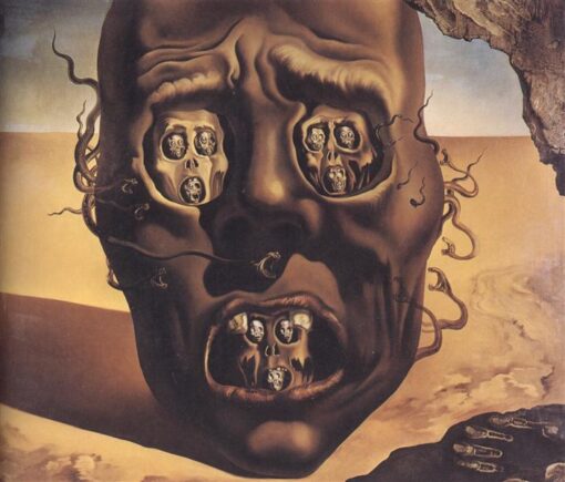 The Face of War” – Surrealist Allegorical Painting Inspired by Salvador Dali (1940-1941)