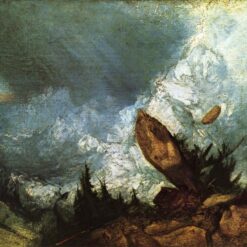 J.M.W. Turner Oil Painting – The Fall of an Avalanche in the Grisons, 1810, Romantic Landscape