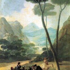 The Fall or The Accident by Francisco Goya - Romanticism Genre Painting, 1787, Private Collection