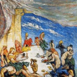 The Banquet of Nebuchadnezzar" by Paul Cézanne – Impressionist Oil Painting (130 x 81 cm)