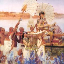 Sir Lawrence Alma-Tadema Oil Painting – The Finding of Moses (1904), Romantic Religious Artwork