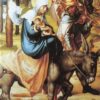 The Flight to Egypt by Albrecht Dürer - 1494-1497 Religious Oil Painting on Panel from The Seven Sorrows of Mary Series
