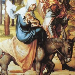 The Flight to Egypt by Albrecht Dürer - 1494-1497 Religious Oil Painting on Panel from The Seven Sorrows of Mary Series