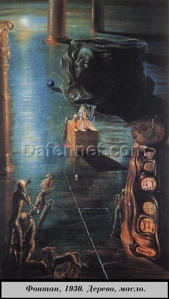 The Font – Surrealist Collage and Oil Painting Inspired by Salvador Dali