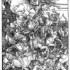 Hand-Painted Oil Painting of Albrecht Dürer ‘The Four Horsemen of the Apocalypse’ - Northern Renaissance Religious Artwork on Canvas from Dafen Village Studio